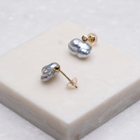 keshi / baroque pair pierce - MN-pke2d-2A