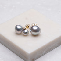 keshi / baroque pair pierce - MN-pbq2d-AK -
