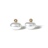 keshi pearl pierce pair WH