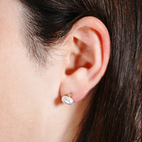 keshi pearl pierce pair WH