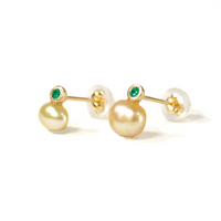 South Sea Keshi Pearl Pierced Earring / S