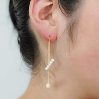 【 Online limited 】dot Chain Pierced Earring / Long