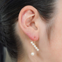 【 Online limited 】dot Chain Pierced Earring / Short