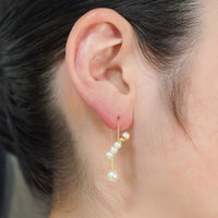 【 Online limited 】dot Chain Pierced Earring / Short / Gold