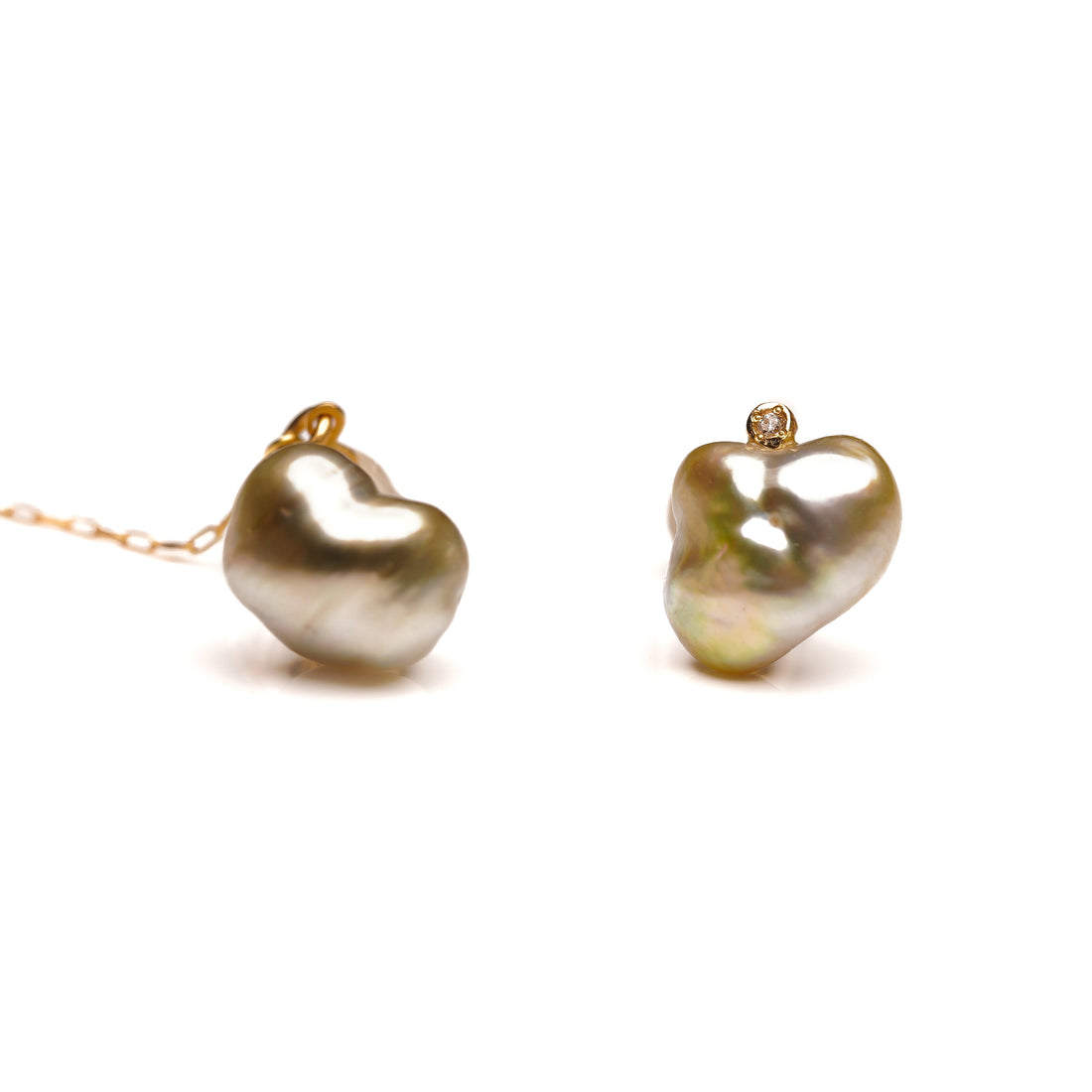keshi pearl points pierce GY(chain)