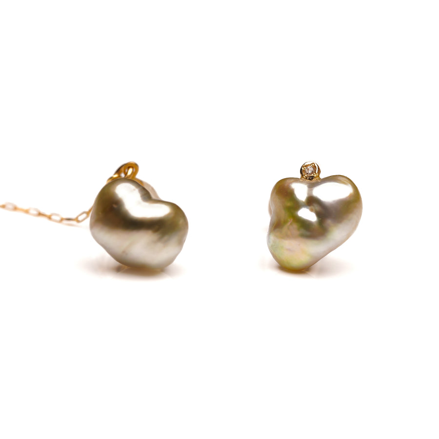 keshi pearl points pierce GY(chain)