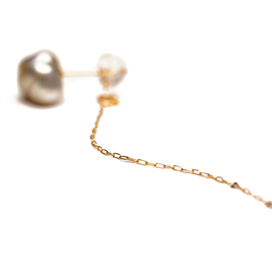 keshi pearl points pierce GY(chain)