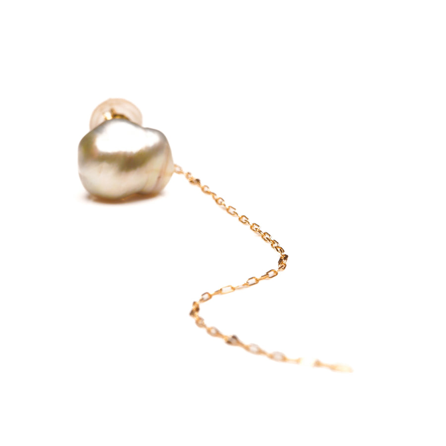 keshi pearl points pierce GY(chain)