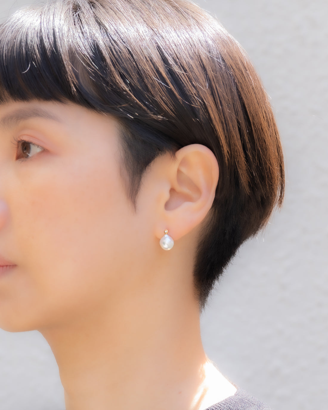 keshi / baroque  pair pierce - MN-pbq2d-2AK -