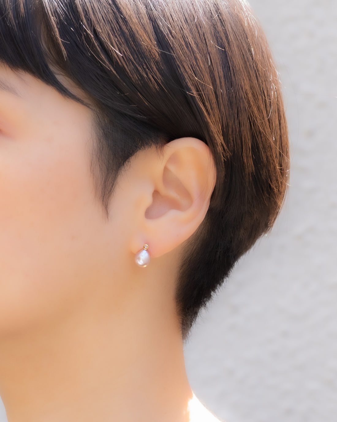 keshi / baroque  pair pierce - MN-pfw2r-2PK-3 -