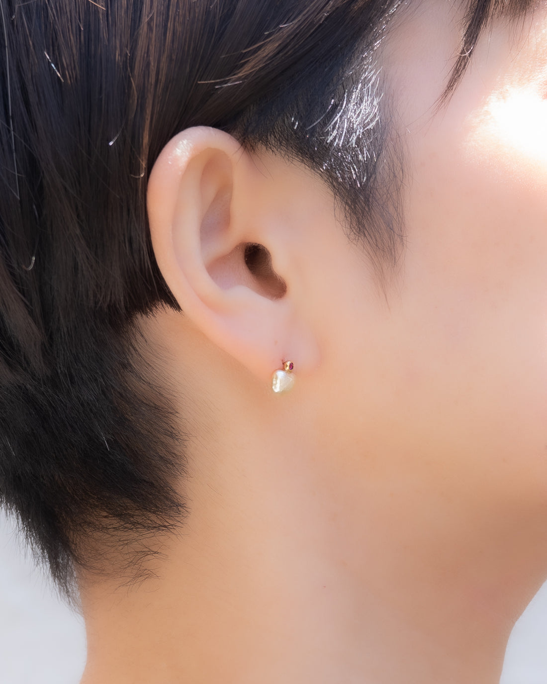 keshi / baroque  pair pierce - MN-pke2r-2B -