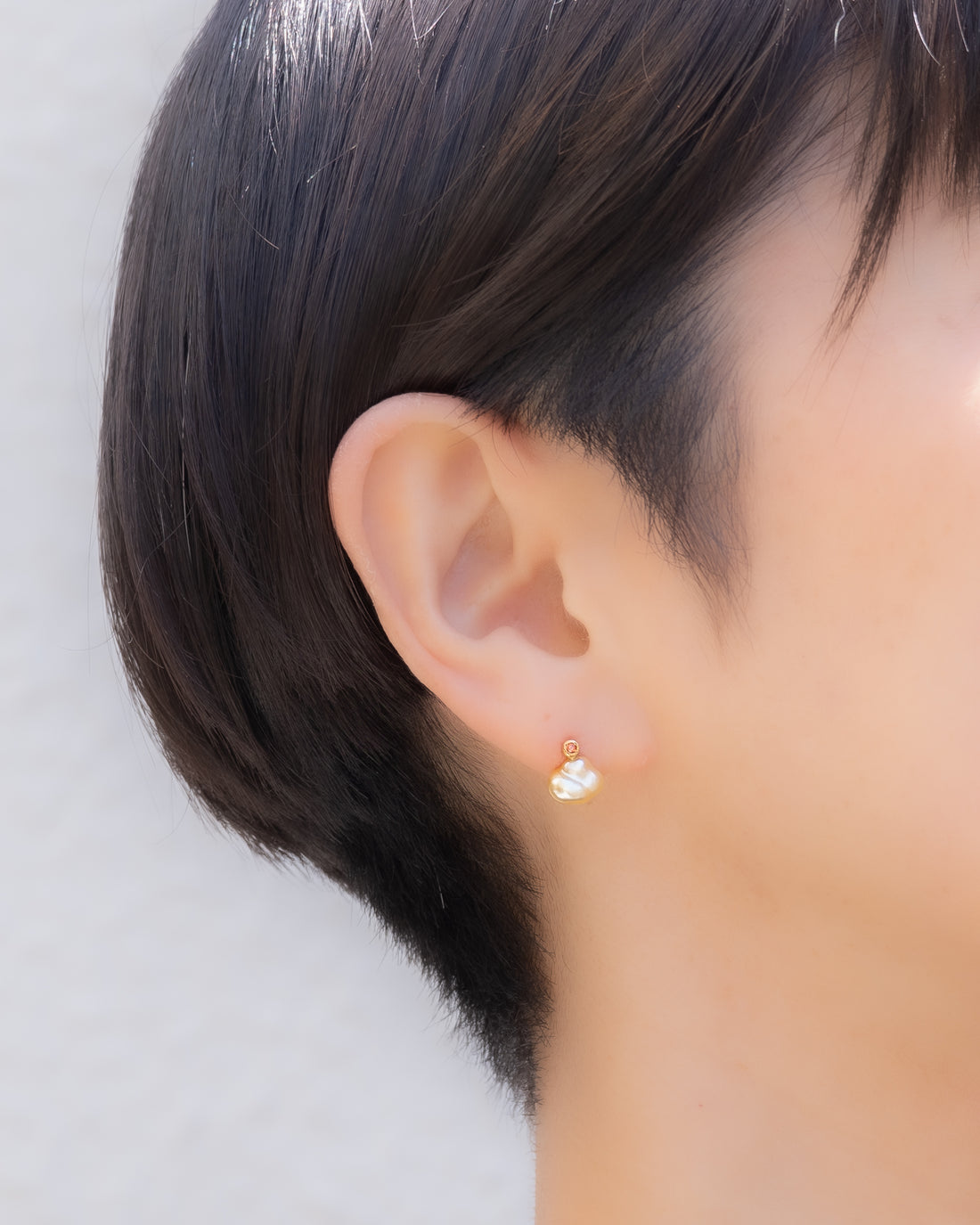 keshi / baroque  pair pierce - pke2os_2B -