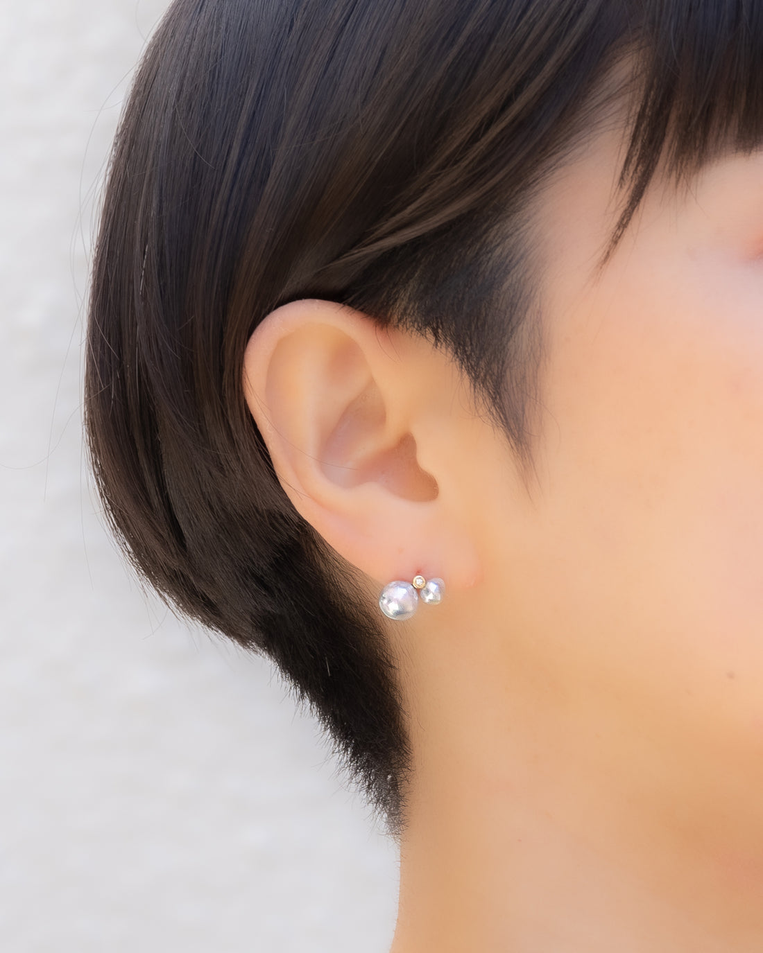 keshi / baroque  pair pierce - MN-pbq2d-AK -