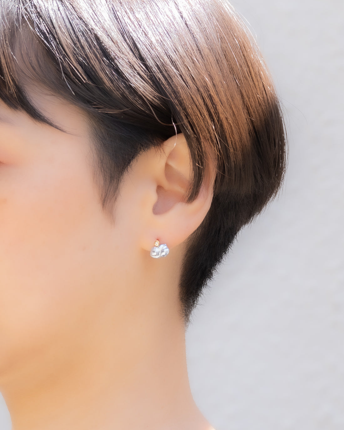 keshi / baroque  pair pierce - MN-pke2d-2A