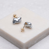 keshi / baroque  pair pierce - MN-pke2d-2A