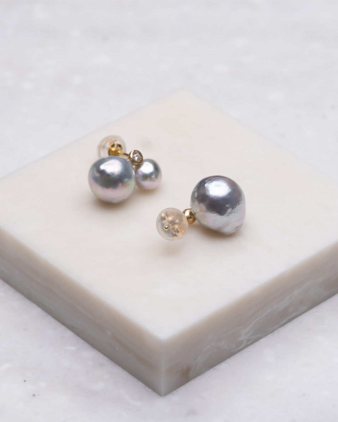 keshi / baroque  pair pierce - MN-pbq2d-AK -