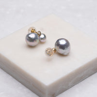 keshi / baroque  pair pierce - MN-pbq2d-AK -