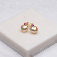 keshi / baroque  pair pierce - MN-pke2r-2B -