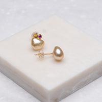 keshi / baroque  pair pierce - MN-pke2r-2B -