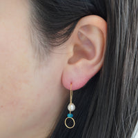 【 Online limited 】tiny ring chain pierced earring / apatite