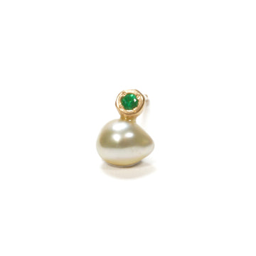 South Sea Keshi Pearl Pierced Earring / M