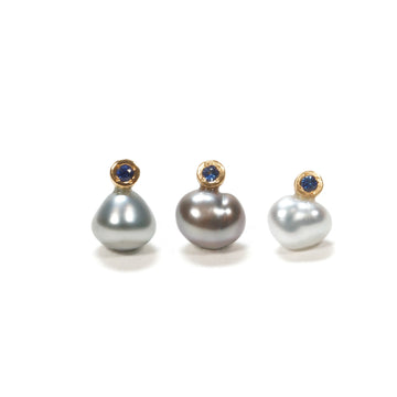 South Sea Keshi Pearl Pierced Earring / S