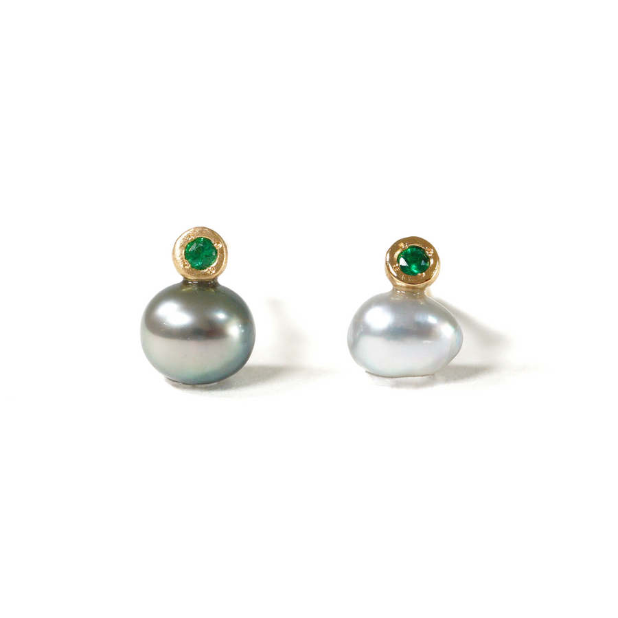 South Sea Keshi Pearl Pierced Earring / S