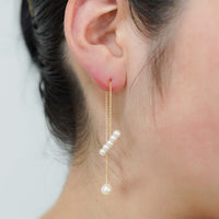 dot Chain Pierced Earring / Long